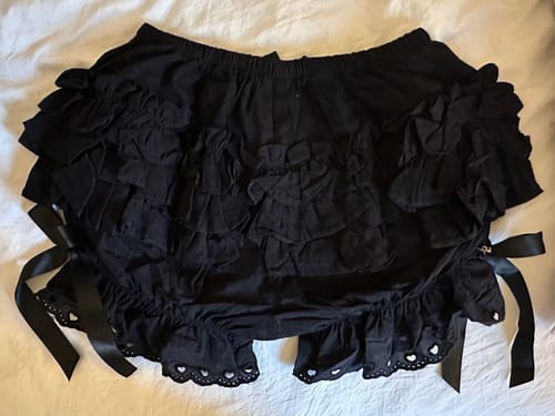 Customer photo review of ANNA Lolita Flared Lace Mini Skirt (Skort)