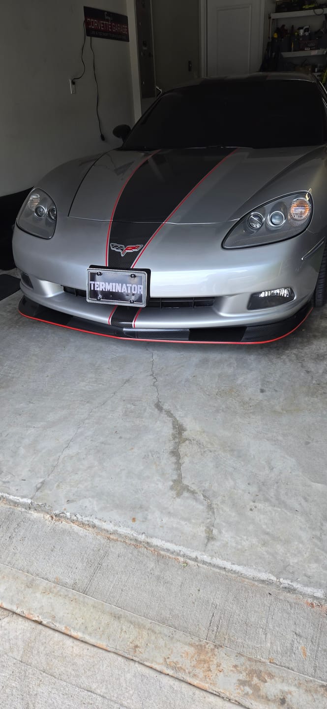 Customer photo review of Corvette C6 Base Extended Front Splitter Lip | ZR1 Conversion Package