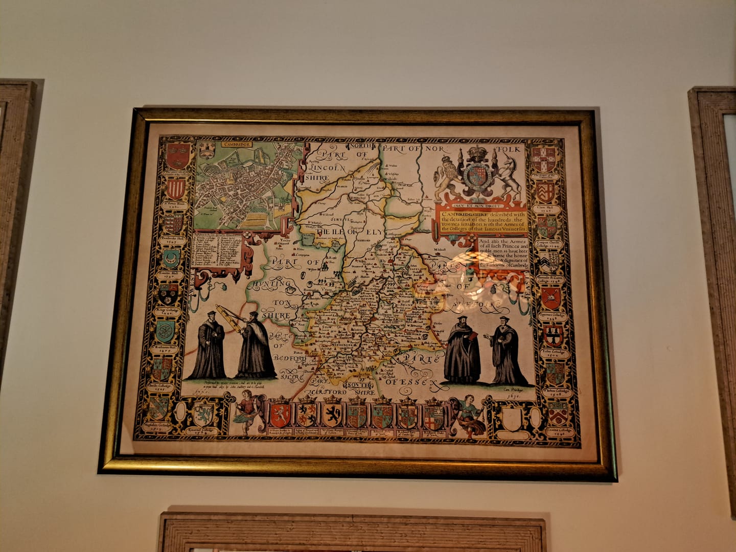 Customer photo review of Old Map of Cambridgeshire, 1611 by John Speed - Cambridge, Peterborough, Wisbech, St Neots