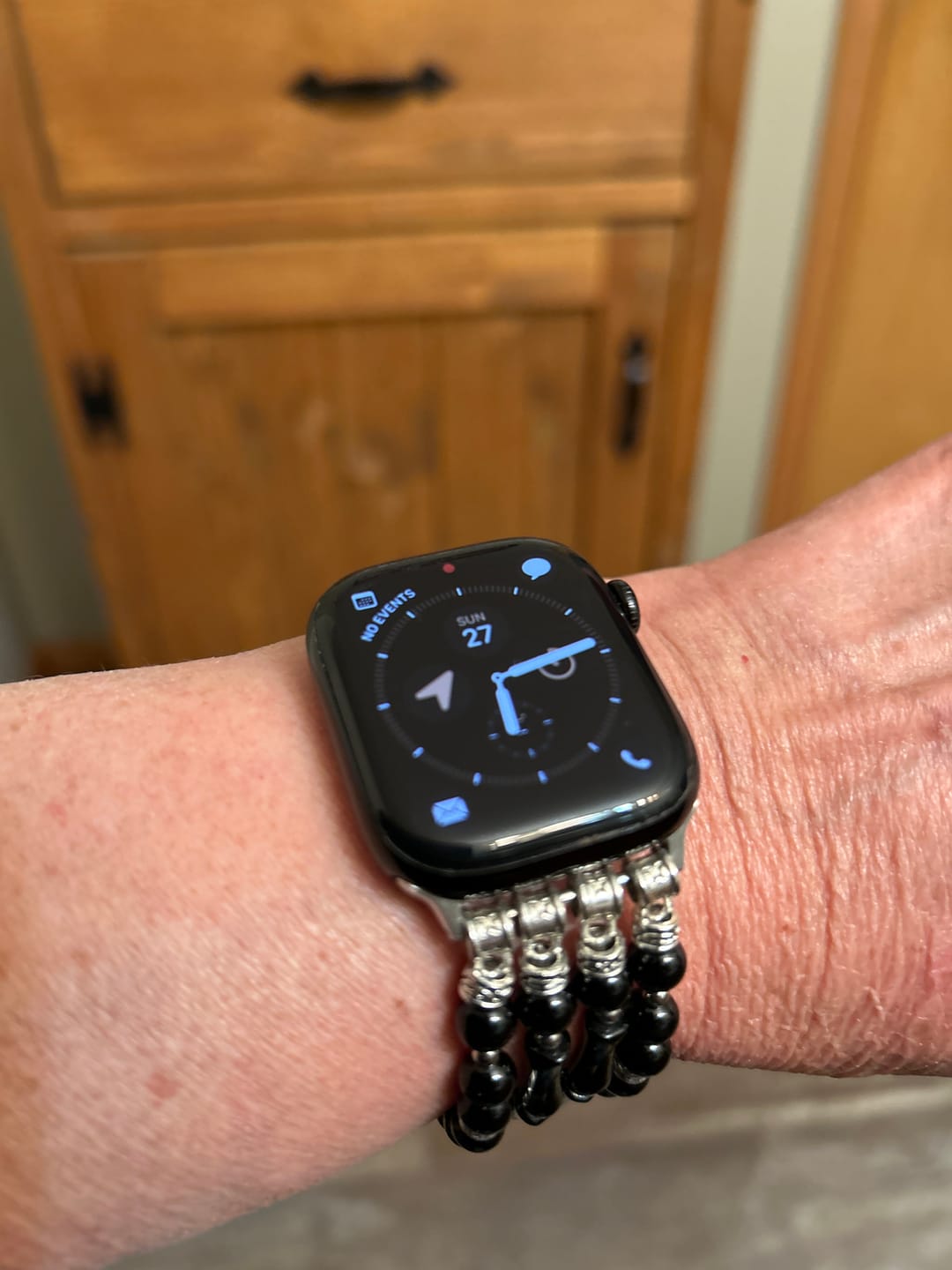 Customer photo review of Moonlight Agate Stretch Apple Watch Strap