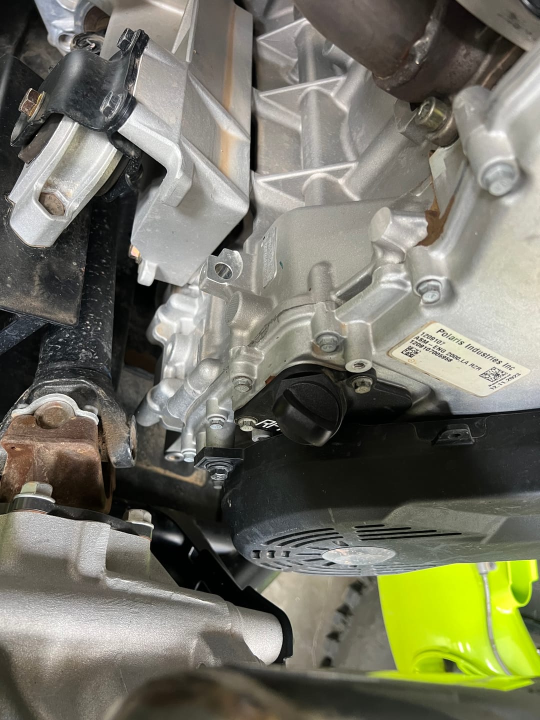 Customer photo review of RPM Polaris RZR Pro R Oil Filler Adapter Plate / Turbo Return