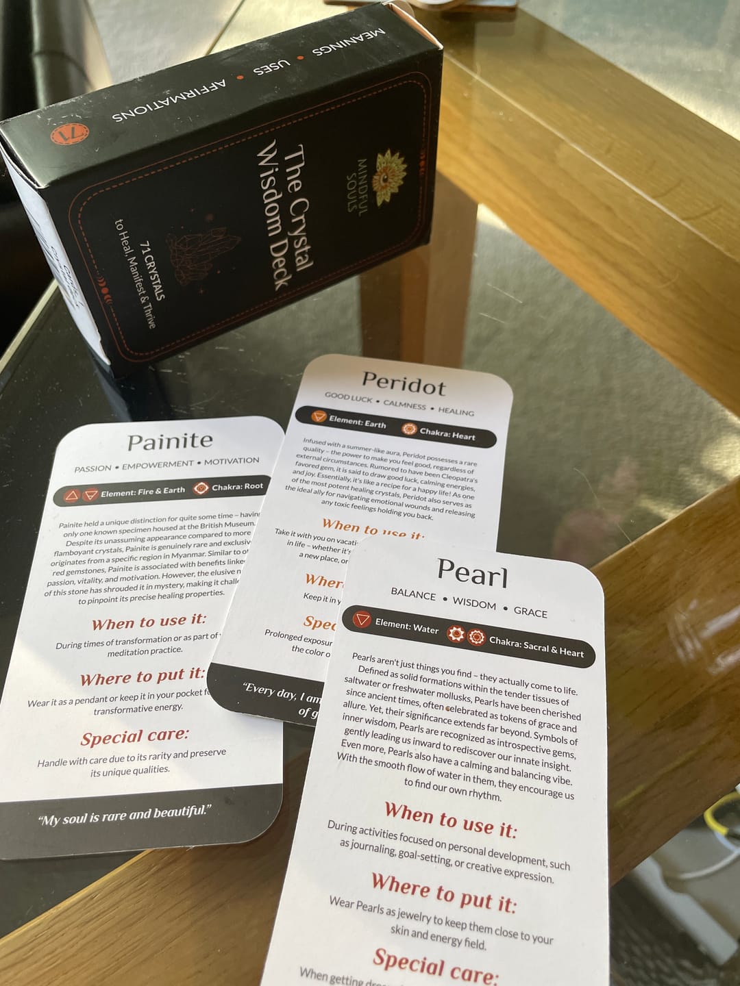 Customer photo review of The Crystal Wisdom Card Deck