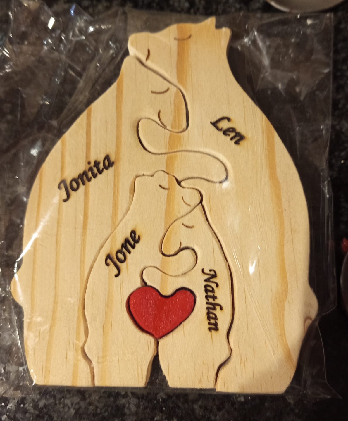 Customer photo review of 💥40% OFF FLASH SALE💥  Personalized Bear Family Wooden Puzzle