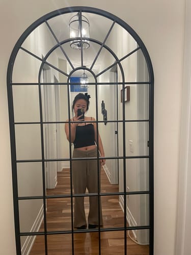 Customer photo review of Metal 6ft Window Arched Full Length Mirror