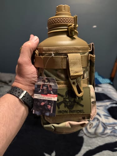 Customer photo review of 64oz Battle Bottle Water Bottles