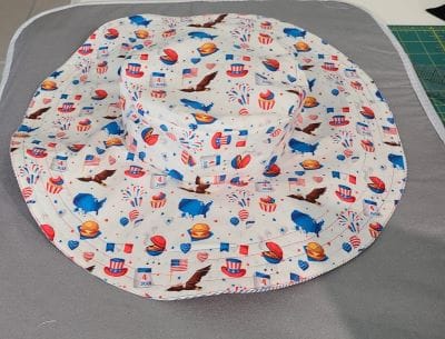 Customer photo review of Watercolor Fourth of July Fabric