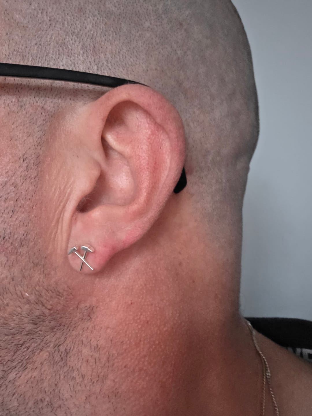 Customer photo review of West Ham United FC Sterling Silver Stud Earring