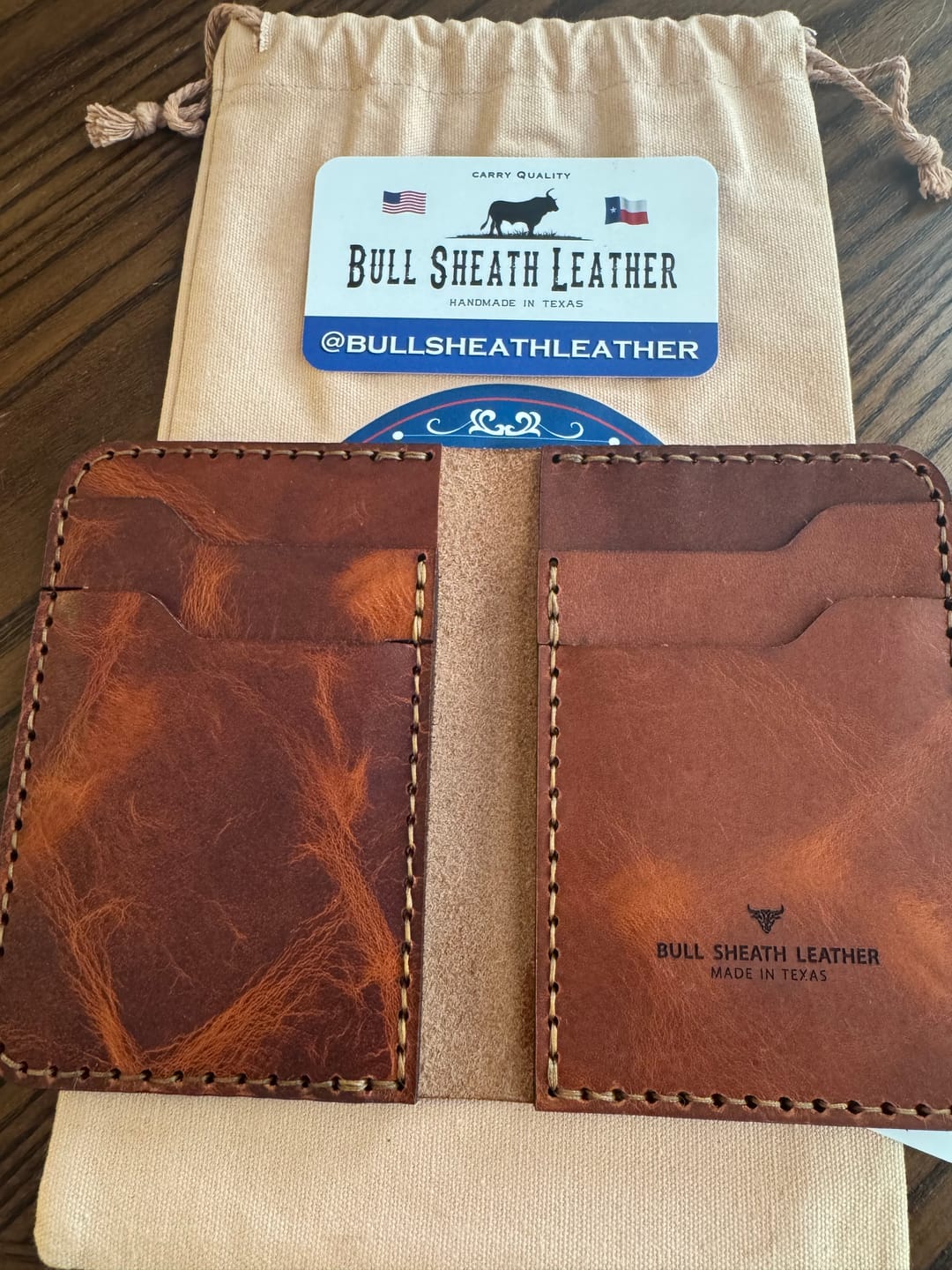 Customer photo review of The Tyler Vertical Wallet