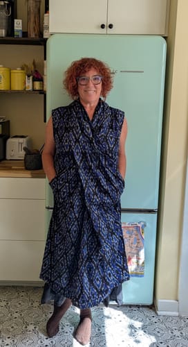 Customer photo review of CRISS CROSS DRESS | SAPPHIRE IKAT