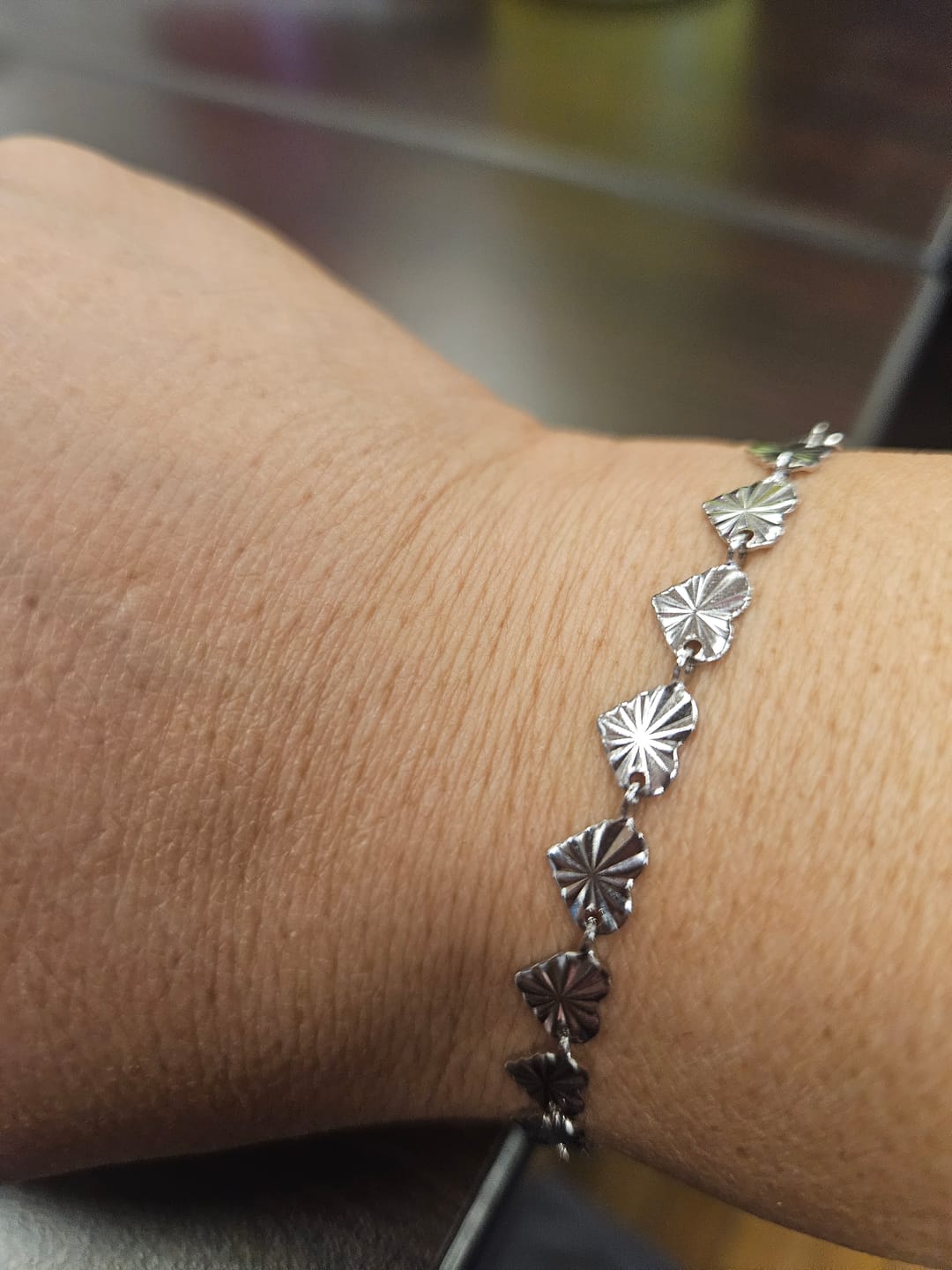 Customer photo review of Starlight Heart Chain Bracelet