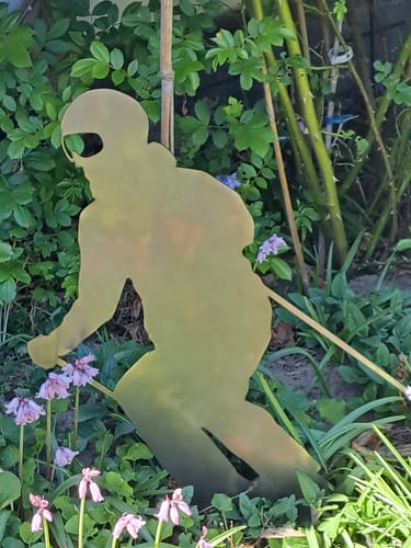 Customer photo review of Gartenstecker Skifahrer