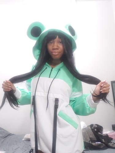 Customer photo review of Cute Frog Hoodie RAO50
