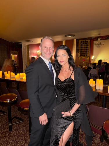 Customer photo review of Denim Blue Solid Silk Men's Necktie Hanky Cufflinks Set