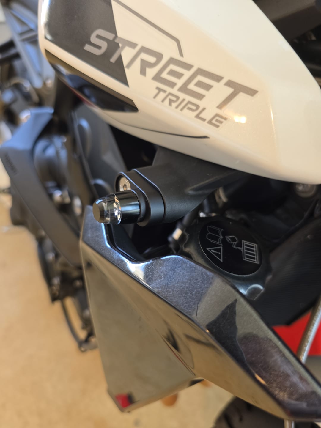 Customer photo review of Triumph Street Triple R/ RS / Moto2 Low Profile Plug & Play Turn Signal Kits – 2017-2025
