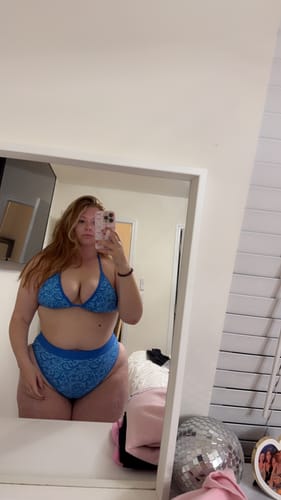 Customer photo review of CHLOE Blue Crush High Rise Bikini Bottom