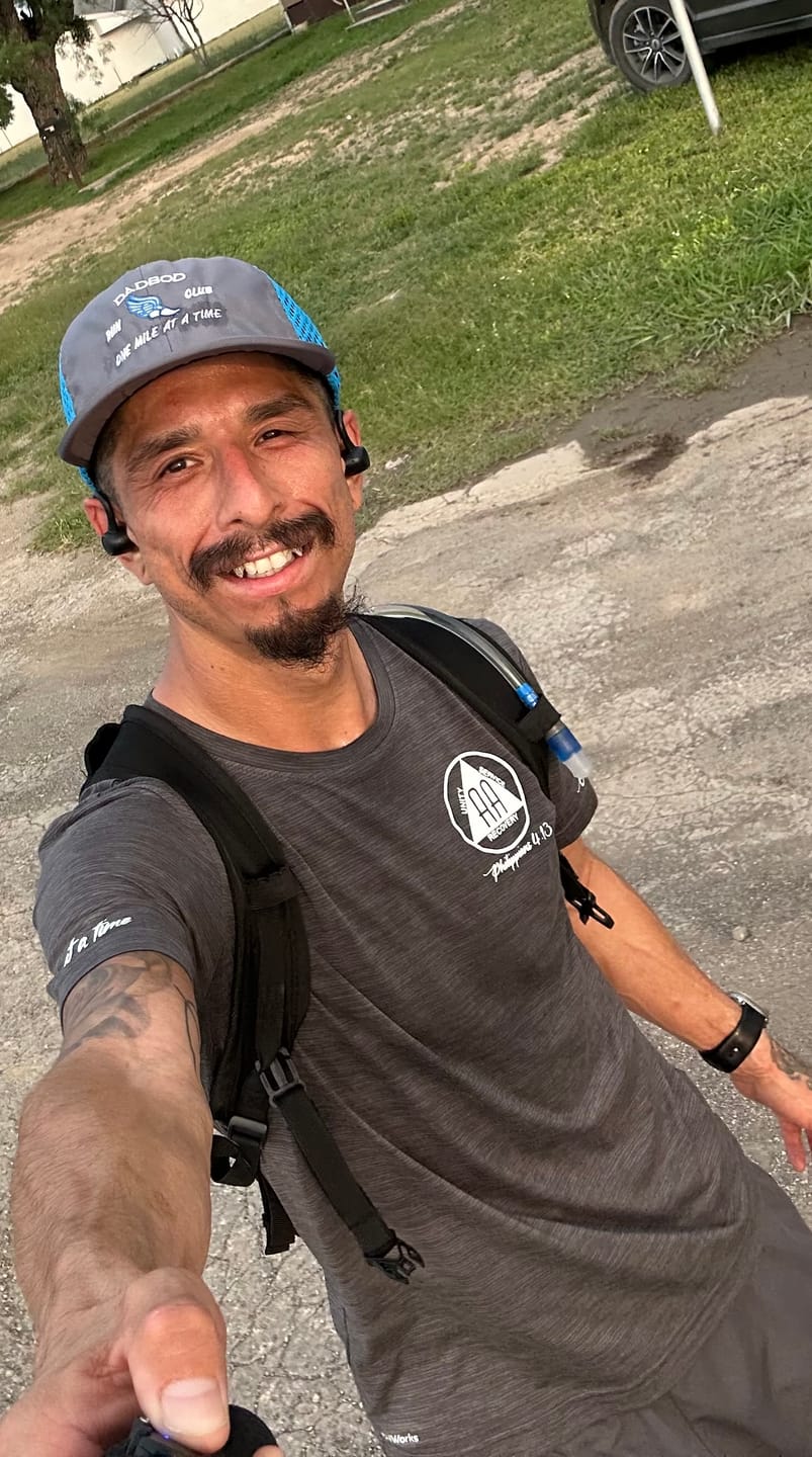 Customer photo review of Dadbod Running Athletic Hat V.2 (Ice Blue)