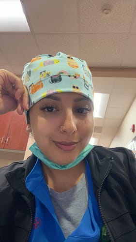 Customer photo review of Cool Cats Scrub Cap