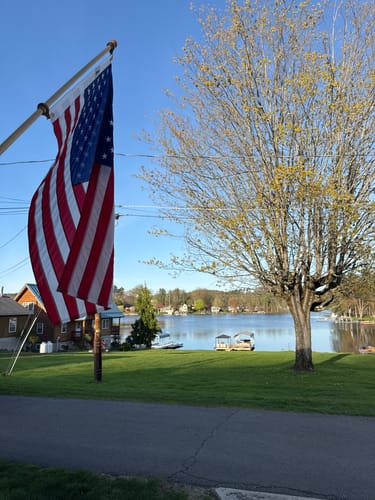 Customer photo review of 3' x 5' American Flag Set