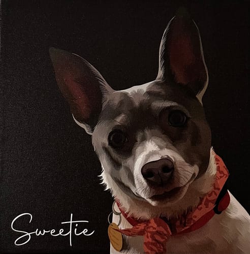 Customer photo review of Pet Art Canvas Wrap