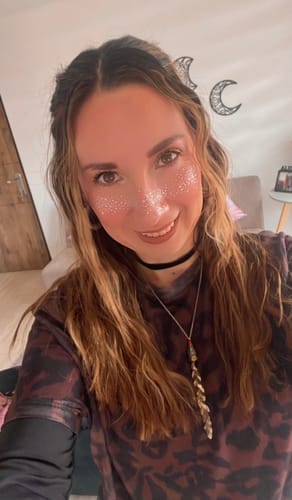 Customer photo review of Silver Facial Tattoos