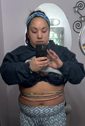 Customer photo review of Endless Possibilities Lux Flat Tie On Waist Beads