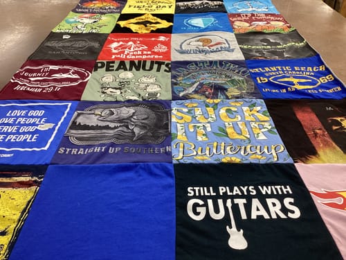 Customer photo review of Premium T Shirt Quilt
