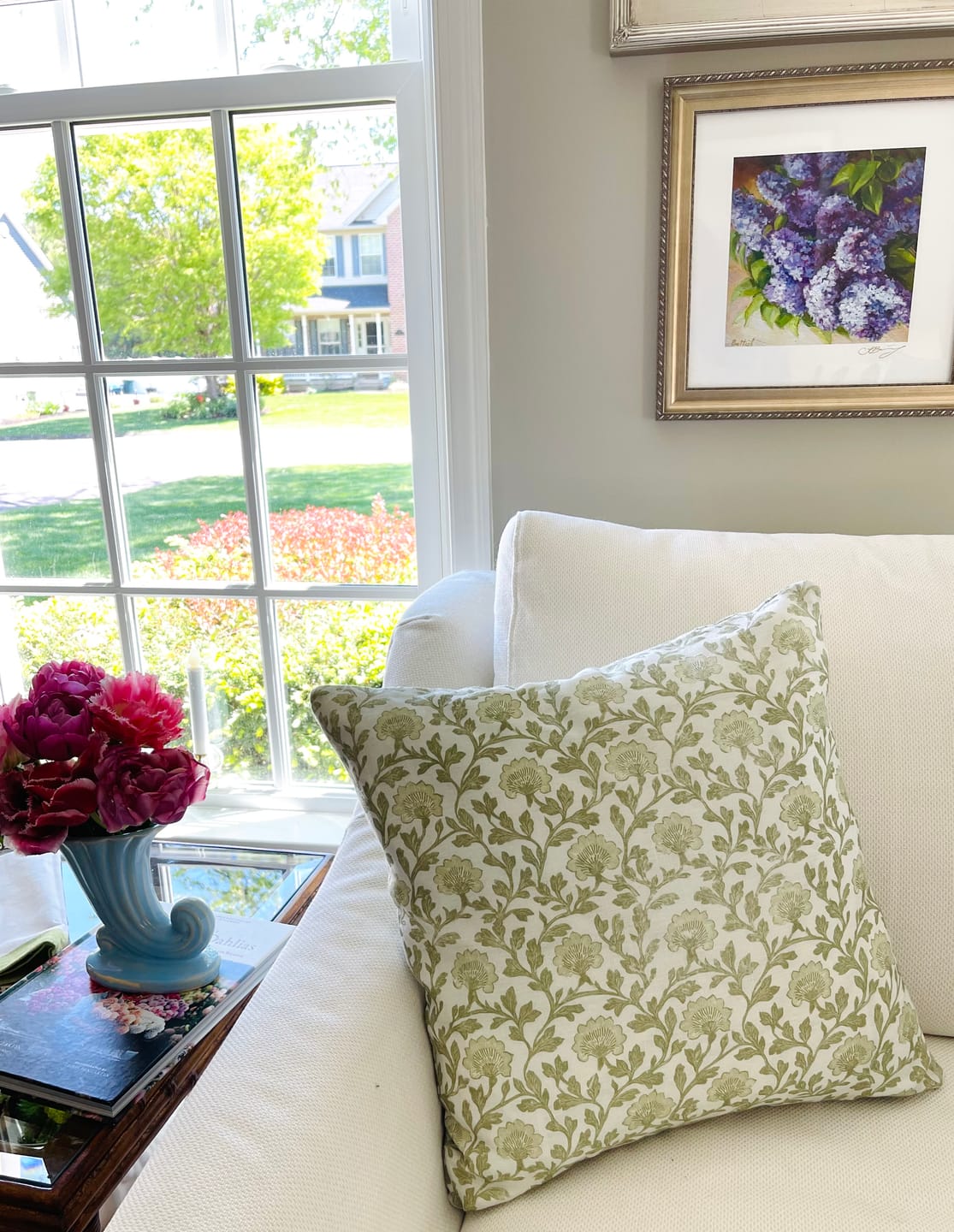 Customer photo review of Clem in Linen - 18" | 22"
