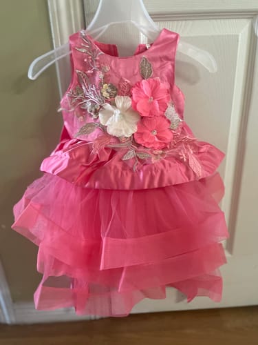 Customer photo review of Baby Girl and Toddler Summer Princess Dress Flower Girl Princess Party Dress