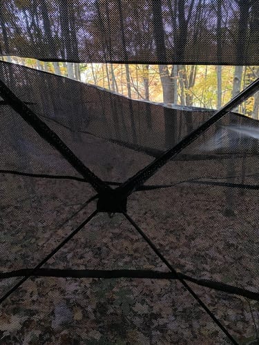 Customer photo review of VisMaster 270° See-through Hunting Blind with No-Trip Door - KOL Exclusive