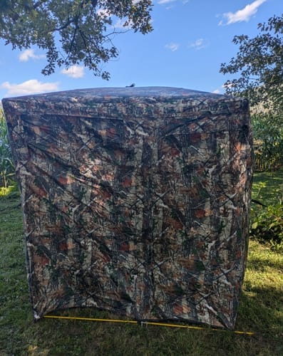 Customer photo review of VisMaster 270° See-through Hunting Blind with No-Trip Door - KOL Exclusive