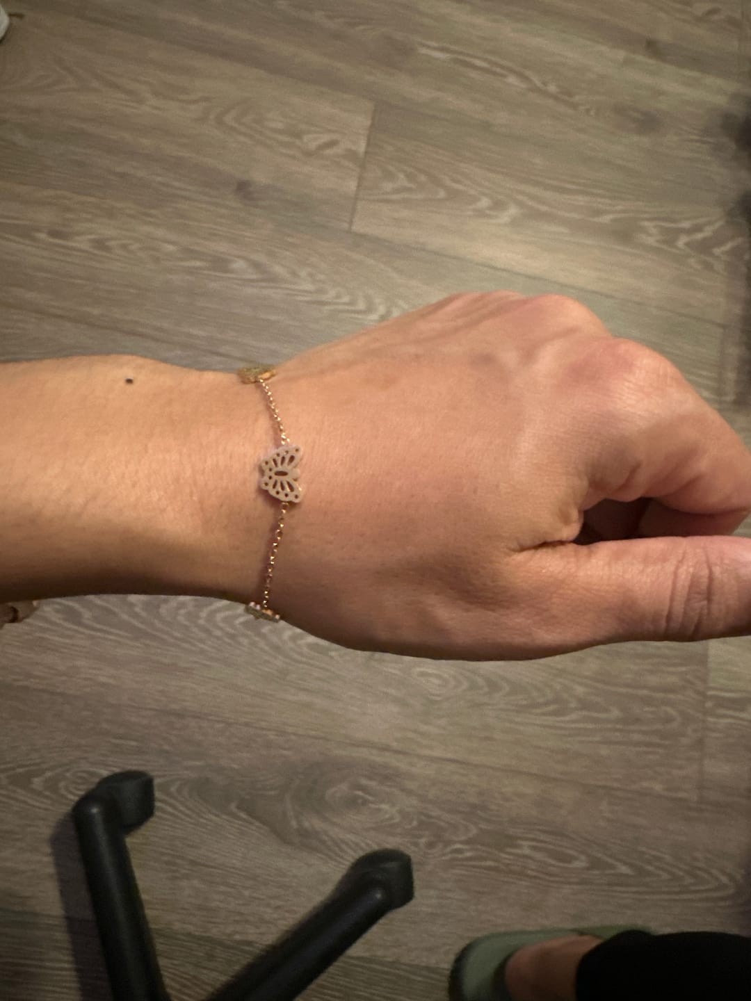 Customer photo review of Butterflies Anklet