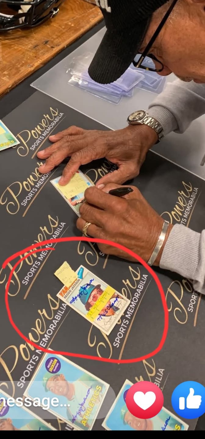 Customer photo review of Reggie Jackson Autograph Signing