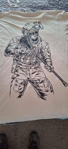 Customer photo review of Crispy Operator Tee