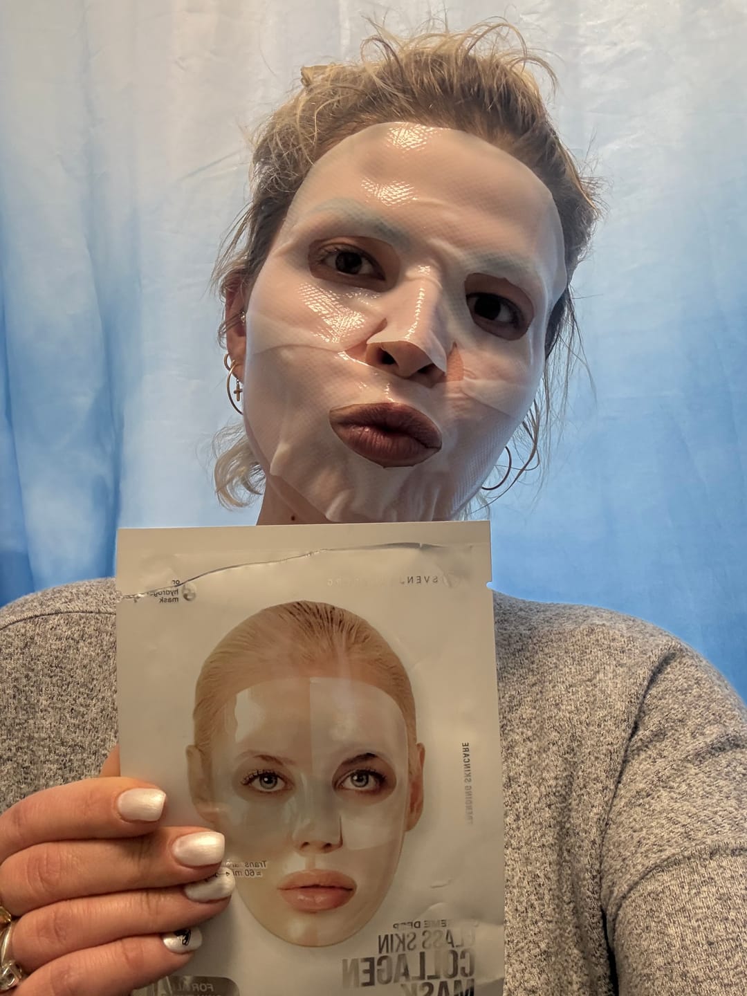 Customer photo review of Glassskinmask® - 3er Pack - Hydrogel Gesichtsmaske für strahlende Haut