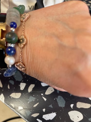 Customer photo review of Vintage Gold Plated 3D Floral Bracelets