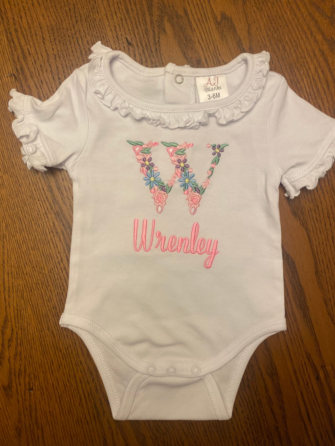 Customer photo review of White Girls Princess Trim Bodysuit