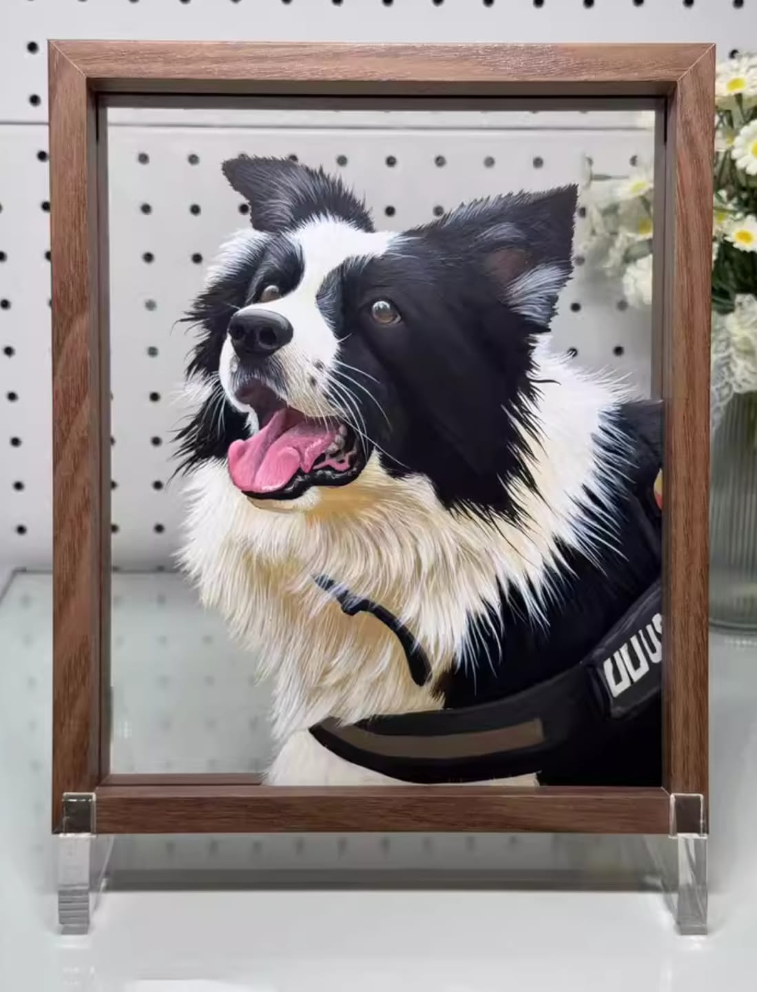 Customer photo review of Custom hand-painted pet portraits