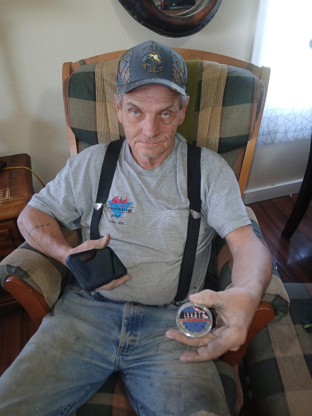 Customer photo review of Honoring All Who Served Thank You Coin
