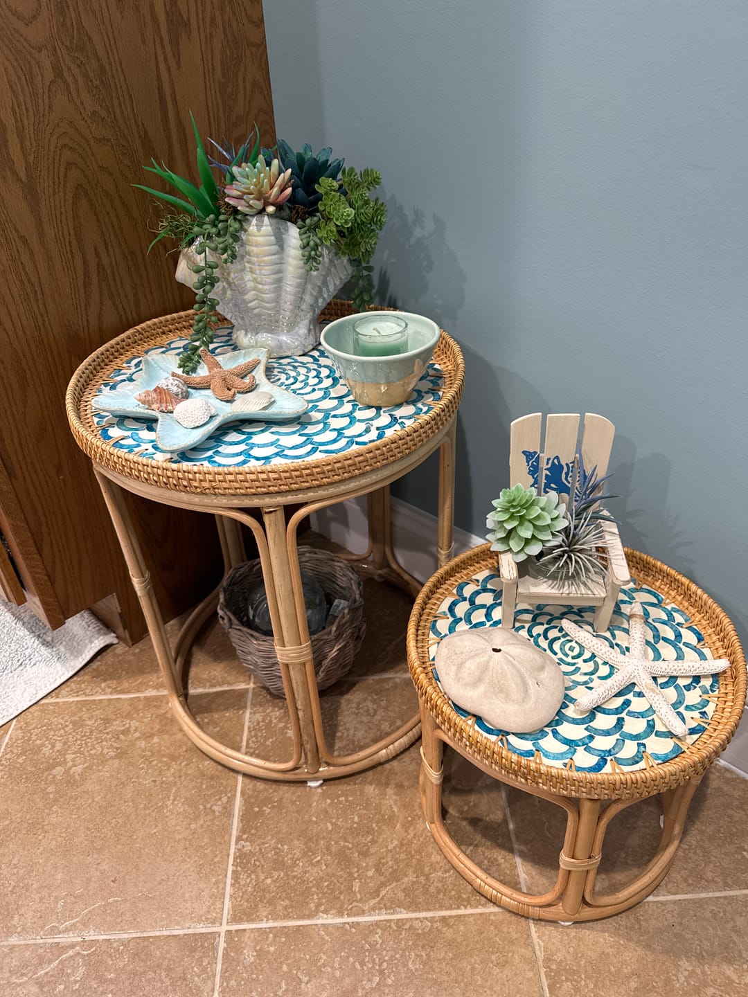Customer photo review of Bloom Rattan Table Set