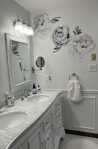 Customer photo review of Peony - Black and white