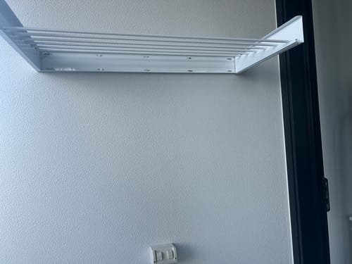 Customer photo review of Wall Mounted Drying Rack - Foldable Indoor and Outdoor Drying Rack