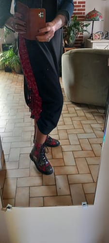 Customer photo review of Twilight Cat Boots - Vegan Leather Doc-Style Boots with Durable Stitched on Soles