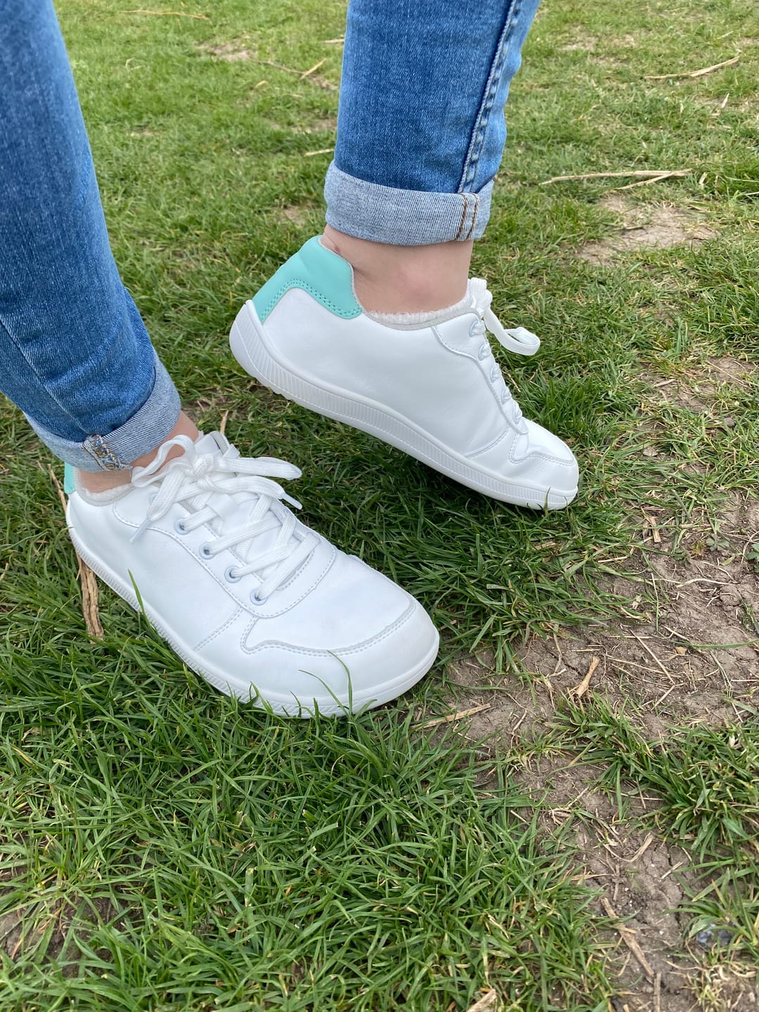 Customer photo review of ZZFABER Adult Soft Fiber Leather Barefoot Shoe
