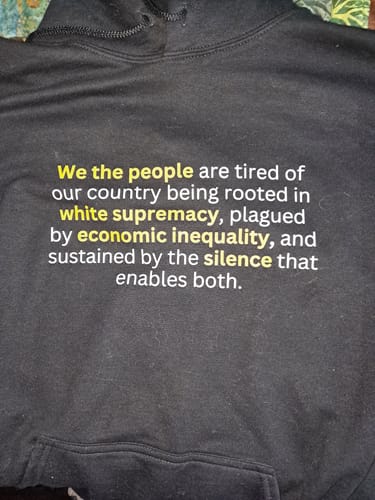 Customer photo review of We the People Hoodie