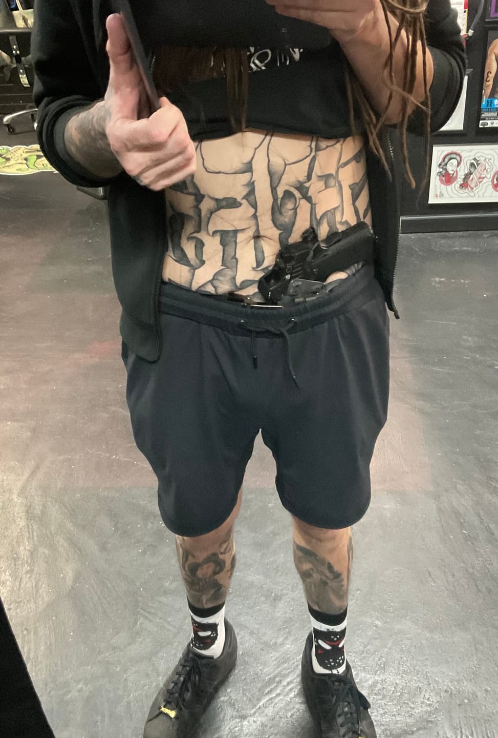 Customer photo review of Carrier Shorts Mk.II - Midnight Black 7"