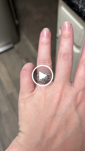 Customer video review of Solitaire Moissanite With Enhancer Shank Bridal Engagement Ring Set