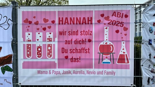Customer photo review of Banner inkl. Druck