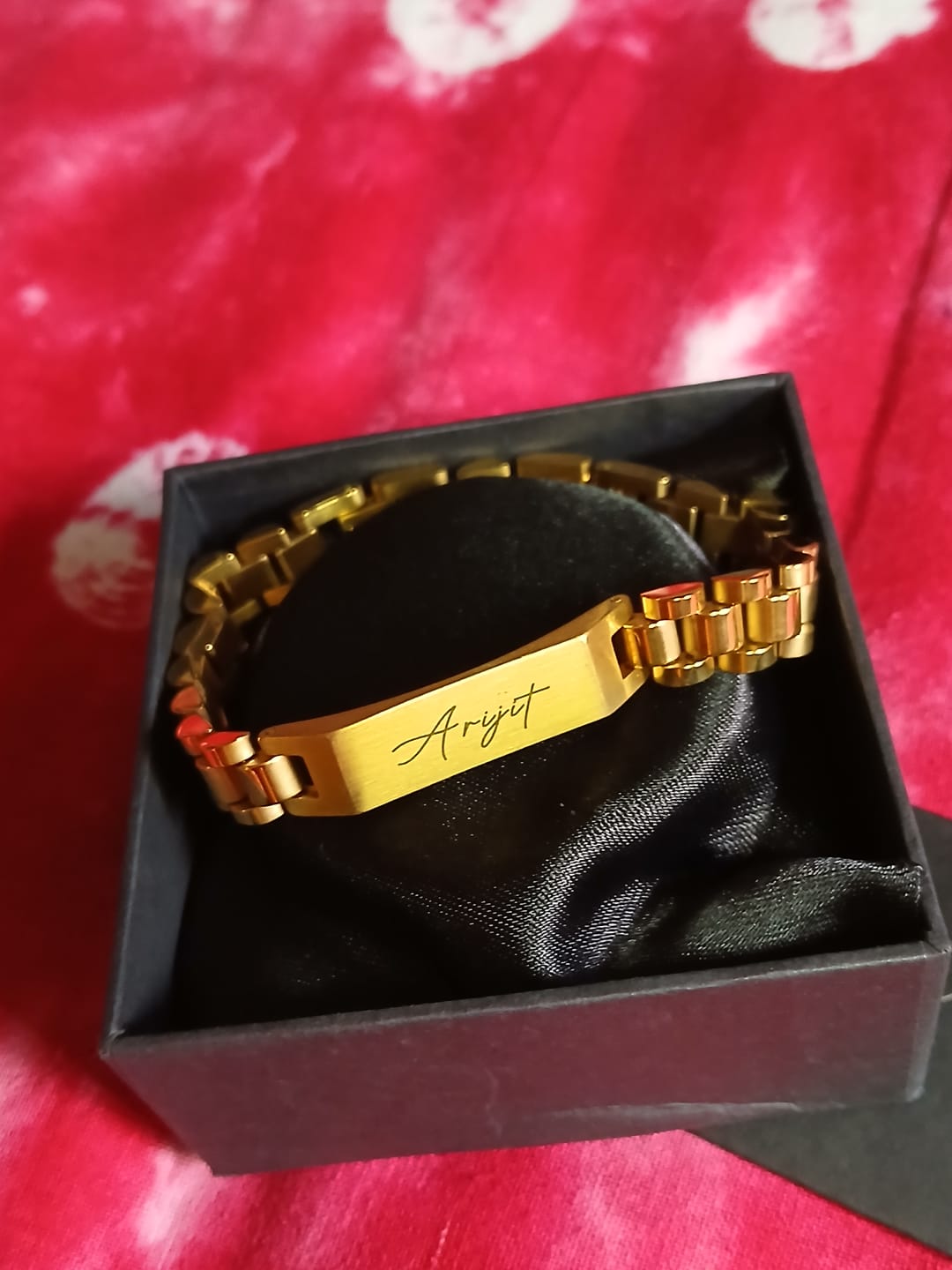 Customer photo review of Personalised Stark Bracelet