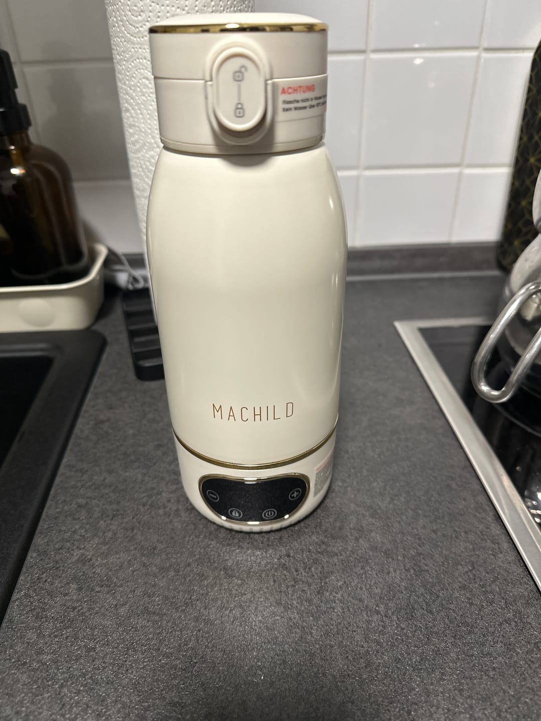 Customer photo review of Tragbarer Fläschchenwärmer + Milchpulverbox + Schnell-Ladegerät
