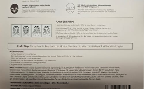 Customer photo review of Bio-Kollagen Gesichtsmaske
